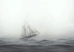 Πινακας σε καμβά SAILING SHIP IN THE FOG