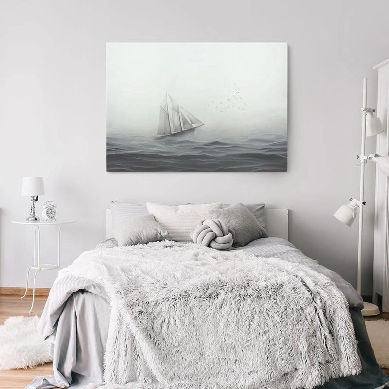 Πινακας σε καμβά SAILING SHIP IN THE FOG