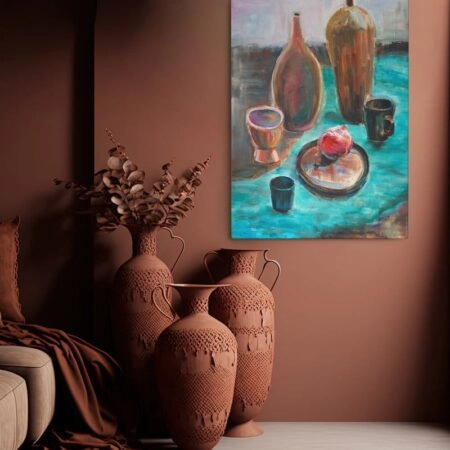 Πινακας σε καμβά STILL LIFE POTTERY 2 - Food and Drink