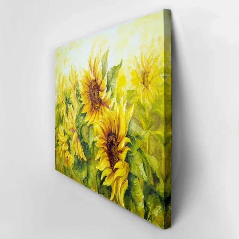 Πινακας σε καμβά SUNNY SUNFLOWERS OIL PAINTING