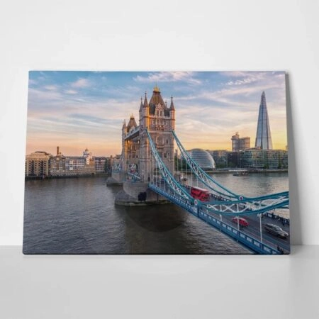 Πινακας σε καμβά SUNSET TOWER BRIDGE LONDON - Αξιοθεατα και Ιστορια