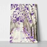 Πινακας σε καμβά TREES WITH PURPLE FLOWERS