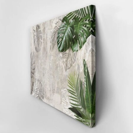 Πινακας σε καμβά TROPICAL LEAVES - Botanical - Φυτα Sticky 3