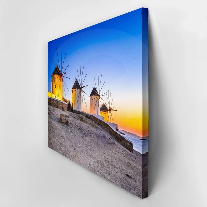 Πινακας σε καμβά WINDMILLS OF MYKONOS 4