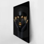 Πινακας σε καμβά WOMAN WITH GOLD PAINT 2