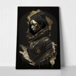 Πινακας σε καμβά WOMAN WITH GOLD PAINT