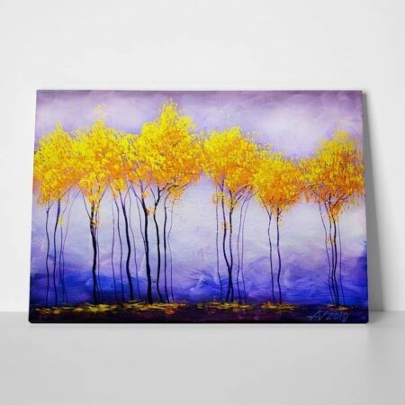 Πινακας σε καμβά YELLOW TREES IN DUSK - Δασος Sticky 1
