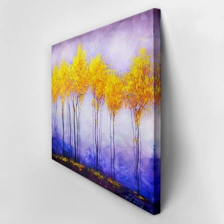 Πινακας σε καμβά YELLOW TREES IN DUSK - Δασος Sticky 3