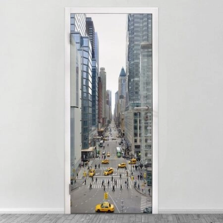 Αυτοκολλητο Πορτας 8th AVENUE IN MANHATTAN - Πόλεις