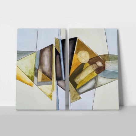 Σετ Δίπτυχος Πινακας σε καμβά ABSTRACT PAINTING - Αφηρημενα και Abstract Sticky 1