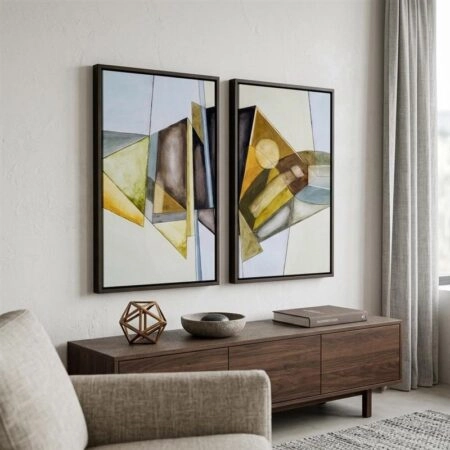 Σετ Δίπτυχος Πινακας σε καμβά ABSTRACT PAINTING - Αφηρημενα και Abstract