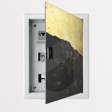 Aυτοκόλλητο ηλεκτρολογικού πίνακα ABSTRACT BLACK GOLD - Αυτοκολλητα για ηλεκτρολογικούς πίνακες Sticky 1