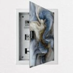Aυτοκόλλητο ηλεκτρολογικού πίνακα ABSTRACT SQUARES AND WAVES