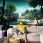 Αυτοκόλλητη Ταπετσαρία τοίχου ALIEN ISLAND