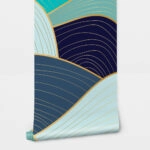 Αυτοκόλλητη Ταπετσαρία τοίχου ART DECO WAVES