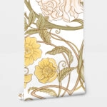 Αυτοκόλλητη Ταπετσαρία τοίχου ART NOUVEAU FLORAL