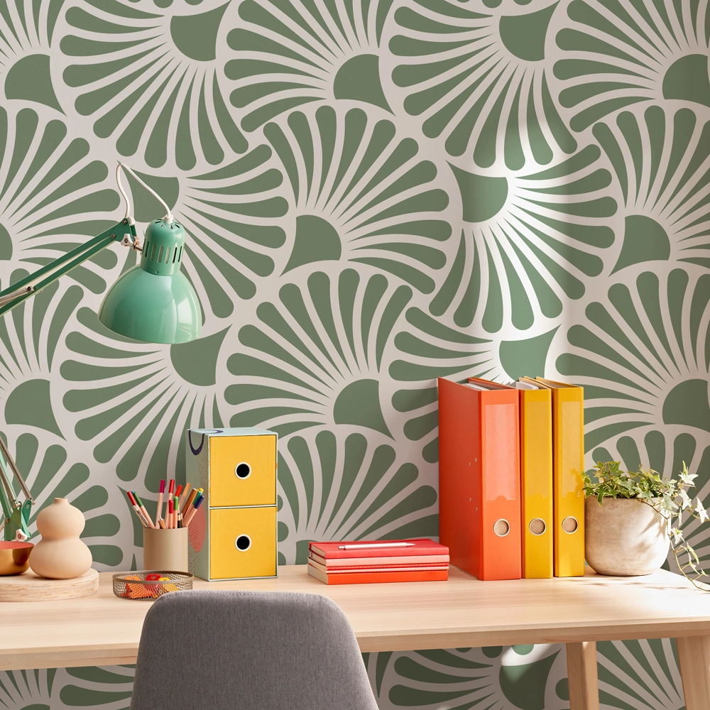 Αυτοκόλλητη Ταπετσαρία τοίχου ART NOUVEAU PASTEL GREEN