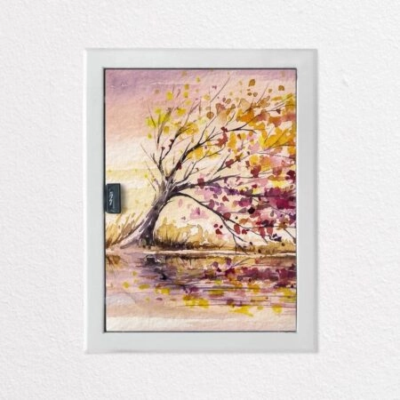 Aυτοκόλλητο ηλεκτρολογικού πίνακα AUTUMN TREE IN WIND - Αυτοκολλητα για ηλεκτρολογικούς πίνακες