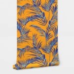 Αυτοκόλλητη Ταπετσαρία τοίχου BLUE PALM LEAVES