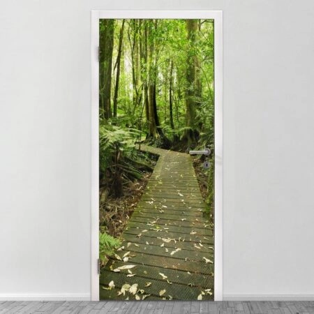 Αυτοκολλητο Πορτας BOARDWALK IN FOREST - Τοπία και Φύση
