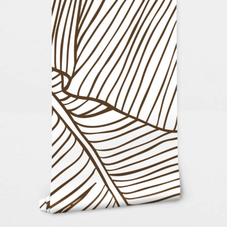 Αυτοκόλλητη Ταπετσαρία τοίχου BROWN PALM PATTERN - Tropical Sticky 2