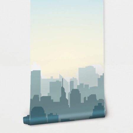 Αυτοκόλλητη Ταπετσαρία τοίχου BUILDINGS SILHOUETTES - Χάρτες - Πόλεις Sticky 2