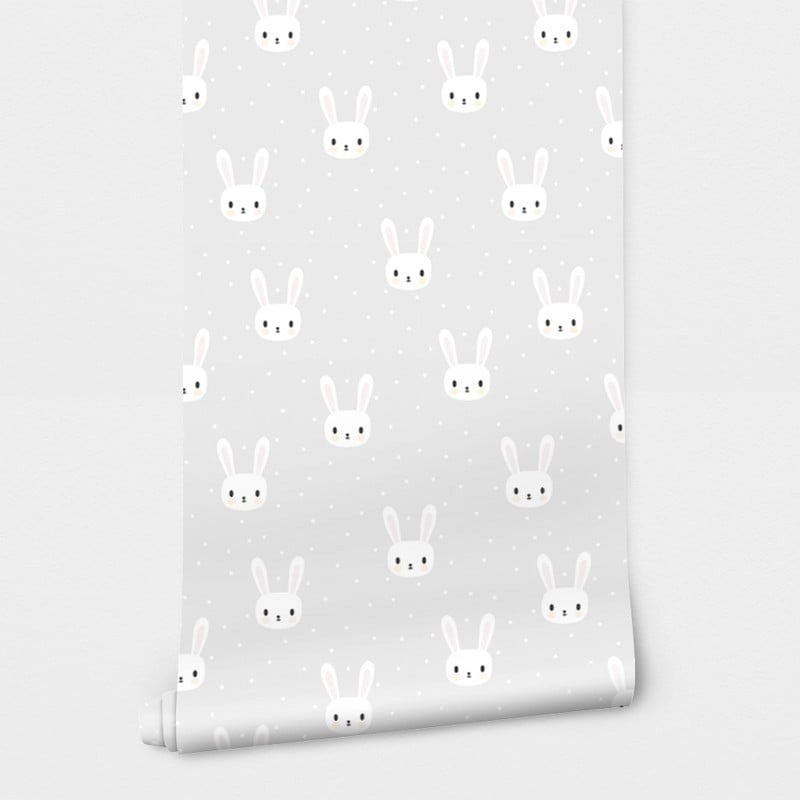 Αυτοκόλλητη Ταπετσαρία τοίχου CARTOON PASTEL BUNNIES