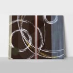 Σετ Δίπτυχος Πινακας σε καμβά CIRCLE ABSTRACT