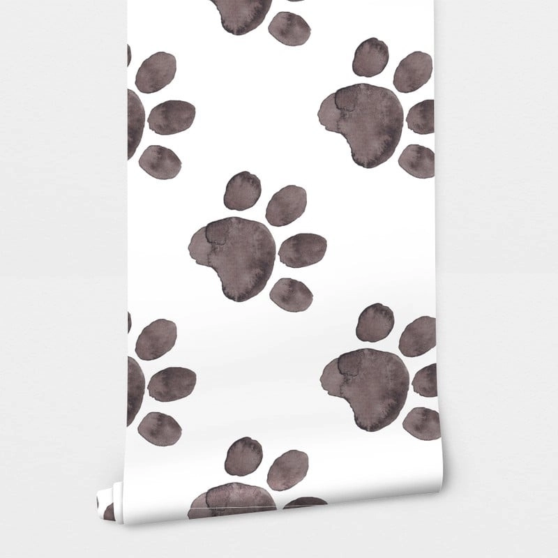 Αυτοκόλλητη Ταπετσαρία τοίχου CUTE DOG PAW PRINT