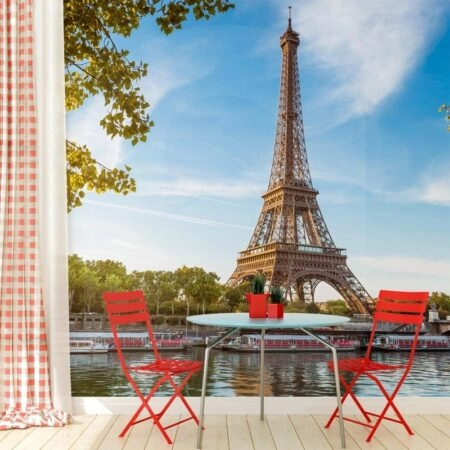 Αυτοκόλλητη Ταπετσαρία τοίχου EIFFEL TOWER - Χάρτες - Πόλεις Sticky 1