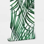 Αυτοκόλλητη Ταπετσαρία τοίχου GREEN TROPICAL PALM LEAVES