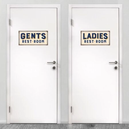 Αυτοκολλητο Πορτας GENTS REST ROOM - Αλλα