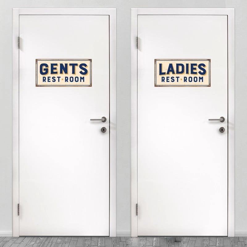 Αυτοκολλητο Πορτας GENTS REST ROOM