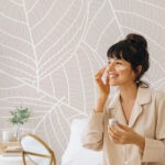 Αυτοκόλλητη Ταπετσαρία τοίχου LINE LEAVES PATTERN