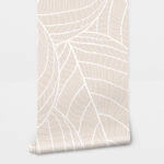 Αυτοκόλλητη Ταπετσαρία τοίχου LINE LEAVES PATTERN