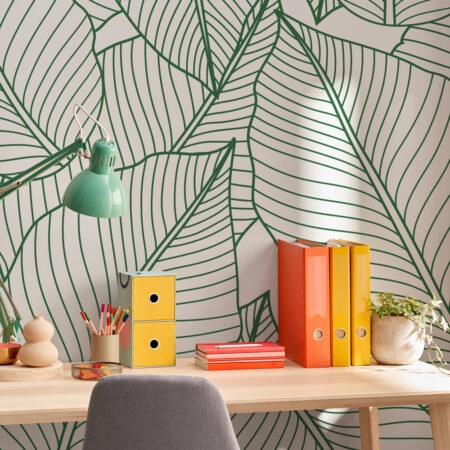 Αυτοκόλλητη Ταπετσαρία τοίχου LINE TROPICAL LEAVES - Tropical Sticky 1