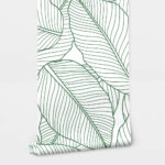 Αυτοκόλλητη Ταπετσαρία τοίχου LINE TROPICAL LEAVES