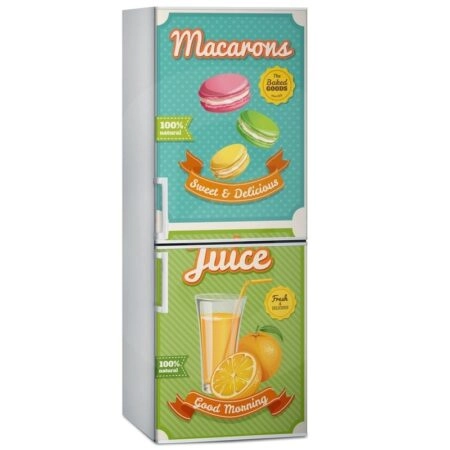 Αυτοκόλλητο ψυγείου MACARONS-JUICE - Food and Drink