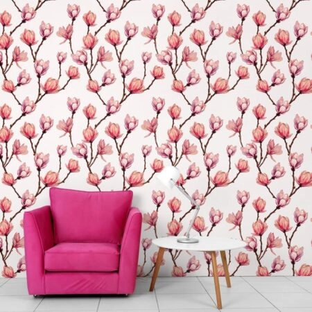Αυτοκόλλητη Ταπετσαρία τοίχου MAGNOLIA FLOWERS - Floral - Λουλουδια Sticky 1