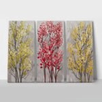 Σετ Τριπτυχος Πινακας σε καμβά MODERN ABSTRACT TREES
