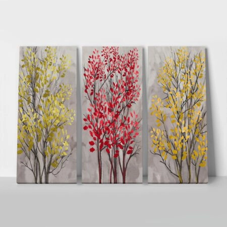Σετ Τριπτυχος Πινακας σε καμβά MODERN ABSTRACT TREES - Εργα Τεχνης Sticky 1