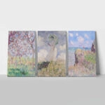 Σετ Τριπτυχος Πινακας σε καμβά MONET