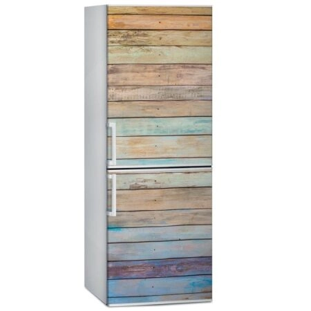 Αυτοκόλλητο ψυγείου OLD COLORED WOOD - Αλλα