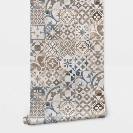 Αυτοκόλλητη Ταπετσαρία τοίχου OLD TILES - Απομίμηση υλικών Sticky 2