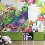 Αυτοκόλλητη Ταπετσαρία τοίχου PARROTS
