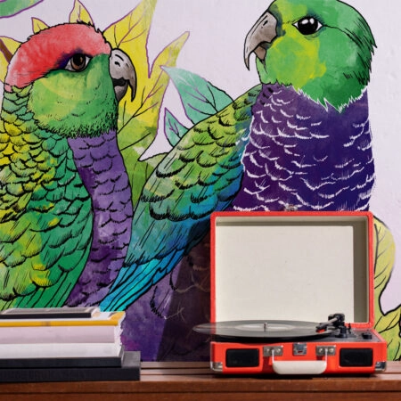 Αυτοκόλλητη Ταπετσαρία τοίχου PARROTS - Tropical Sticky 1