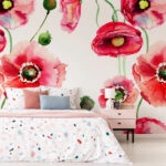 Αυτοκόλλητη Ταπετσαρία τοίχου POPPIES
