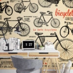 Αυτοκόλλητη Ταπετσαρία τοίχου RETRO BICYCLES