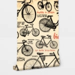 Αυτοκόλλητη Ταπετσαρία τοίχου RETRO BICYCLES