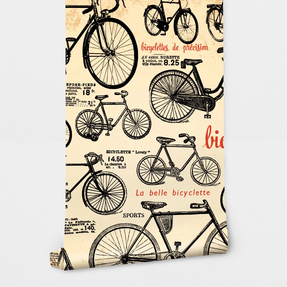 Αυτοκόλλητη Ταπετσαρία τοίχου RETRO BICYCLES